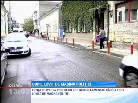 Cluj-Napoca: O fetita de 8 ani a fost lovita de masina politiei