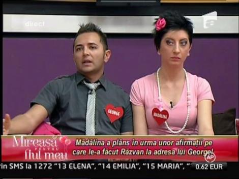 Madalina a plans in urma unor afirmatii pe care le-a facut Razvan la adresa lui George