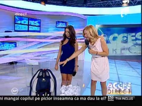 Lavi Adelina a castigat un scaunel de masina pentru copii