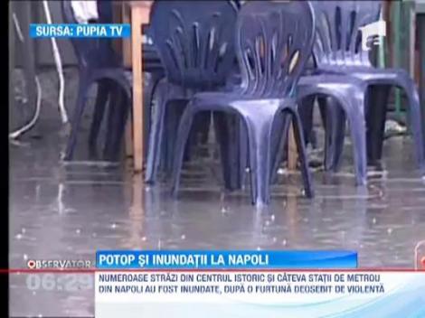 Orasul italian Napoli, paralizat de inundatii