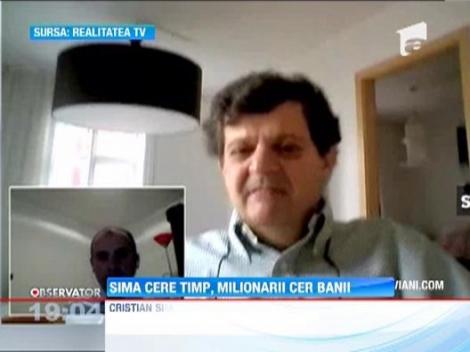 Cristian Sima: "Am un contract care ma acopera 100% pentru pierderile clientilor"