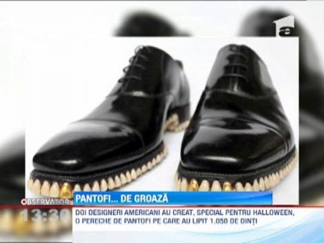 Cei mai ciudati pantofi facuti vreodata! Au sute de dinti in talpa, chiar si de aur!