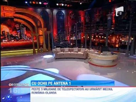 Postul Antena 1, urmarit aseara de peste 3 milioane de telespectatori