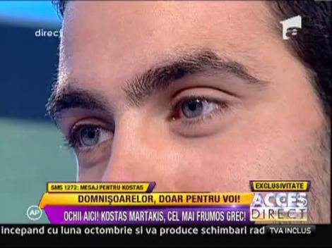 Kostas Martakis, cel mai frumos grec, invitat la Acces Direct