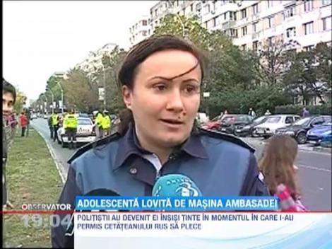 O masina a Ambasadei Rusiei a lovit o tanara pe o trecere de pietoni din Bucuresti