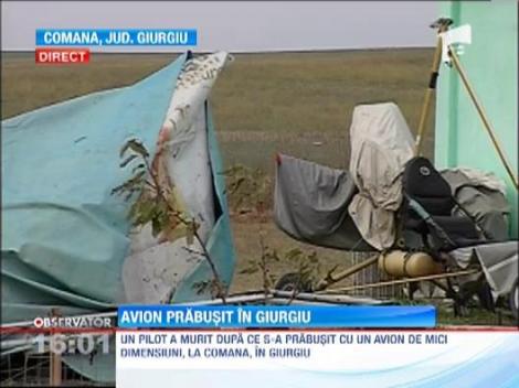 Un avion de mici dimensiuni s-a prabusit in Giurgiu: pilotul a murit