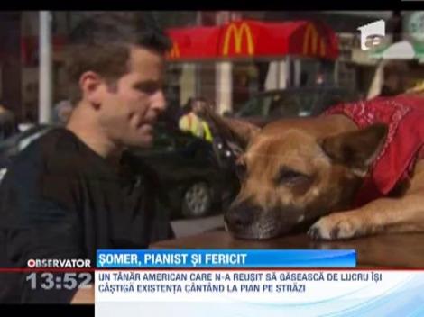 Cu pianul in intersectie: Dotan Negrin, un artist care traieste visul american pe strada