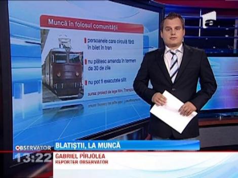 Blatistii din trenuri ar putea fi "condamnati" la munca in folosul comunitatii