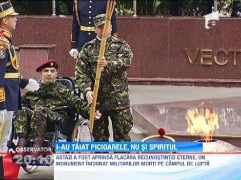 Militarul ranit in Agfanistan, Vasile Zbanca, s-a intors la munca