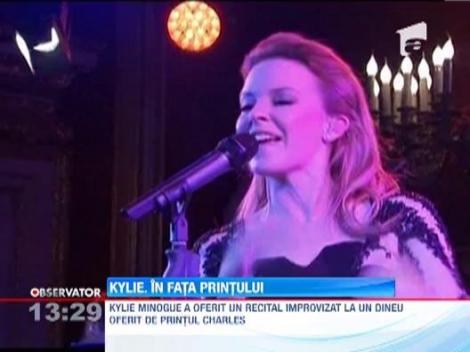 Kylie Minogue a oferit un recital improvizat la resedinta din Londra a printului Charles