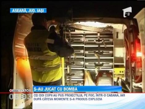 Iasi: Doi copii au fost raniti grav, dupa ce au detonat un proiectil de razboi