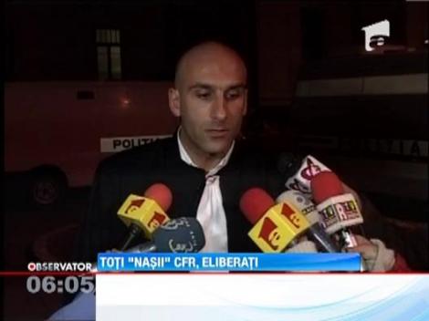 Toti "nasii" CFR Calatori retinuti de politisti, eliberati de judecatorii brasoveni