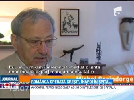 Romanca operata gresit in Belgia, inapoi in spital