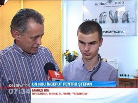 Stefan, baiatul nevazator, surd si olimpic a primit o noua sansa