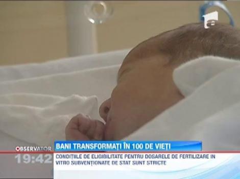 In ultimul an, 100 de copii au venit pe lume in Romania ca urmare a Programului National de Fertilizare in Vitro