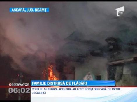 Familie distrusa de flacari, in Neamt