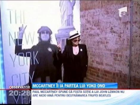Destramarea Beatles nu a avut nicio legatura cu Yoko Ono, sotia regretatului John Lennon