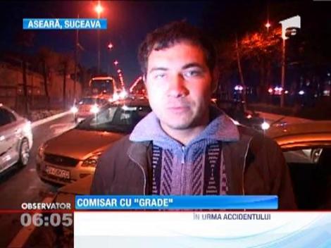 Un comisar din Suceava s-a urcat beat la volan si a lovit o alta masina
