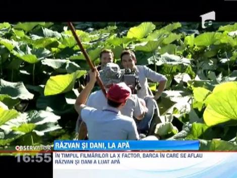 Razvan si Dani au intrat la apa in timpul filmarilor X Factor