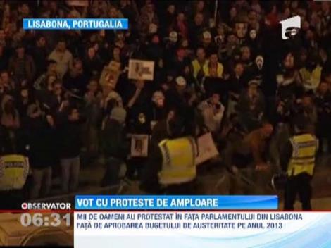 Mii de portughezi au protestat impotriva bugetului de austeritate