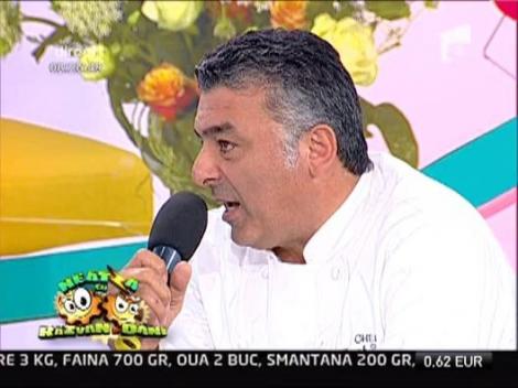 Chef Joseph Hadad: "Am gatit cu masca de gaze pe fata"