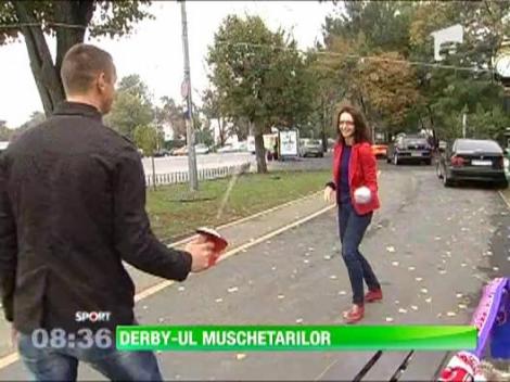 Stelista Anamaria Branza si dinamovistul Florin Zalomir au scos sabiile inaintea eternului derby