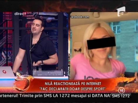 Nila reactioneaza pe internet! "Fac declaratii de dragoste despre sport"