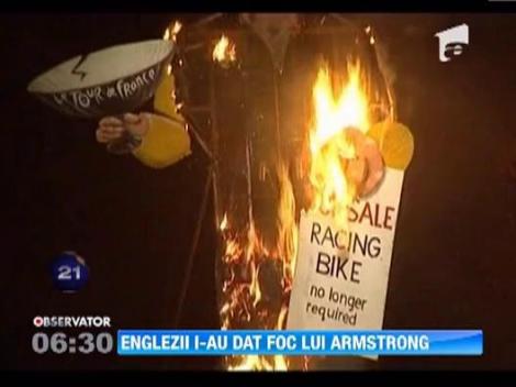 Englezii i-au dat foc multicampionului Lance Armstrong
