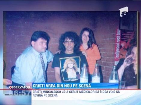 Cristi Minculescu se pregateste sa revina cat mai repede pe scena