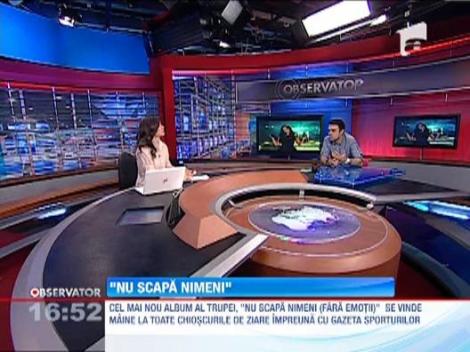 Cel mai nou album al trupei Vunk, "Nu scapa nimeni ", maine, impreuna cu Gazeta Sporturilor. Cornel Ilie: 2012 a fost cel mai bun an al trupei