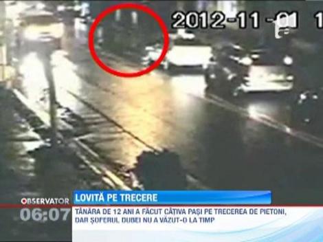 O fata de 12 ani din Gherla a fost lovita pe trecerea de pietoni 