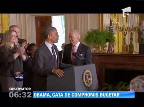 Barack Obama, gata de compromis bugetar! Trebuie sa rezolve "muntele fiscal"
