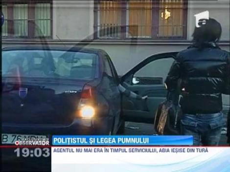 Politistul care si-a batut sotia risca sa-si piarda locul de munca