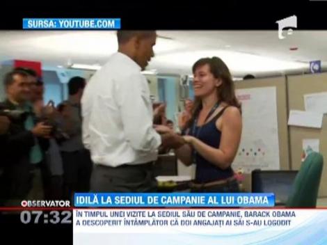 VIRAL: Idila la sediul de campanie al lui Barack Obama