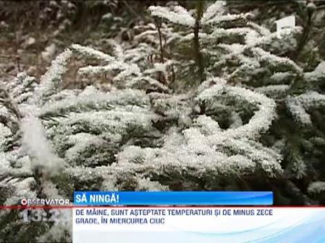 A nins la Baile Harghita! Temperatura a ajuns la -2 grade Celsius