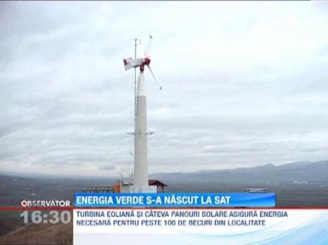 Iluminatul stradal este alimentat de o centrala eoliana intr-o comuna din Alba