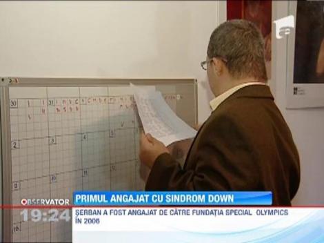 Serban, prima persoana cu sindrom “Down” angajata cu carte de munca in Romania