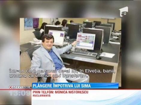 Prima plangere penala impotriva lui Cristian Sima a fost depusa de Monica Nistorescu