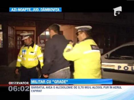 Militar prins la volan fara permis si sub influenta bauturilor alcoolice