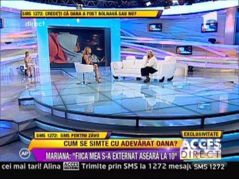 Doctor Daniela Safta: "Oana Zavoranu nu a fost retinuta in spital, nu era in stare grava"