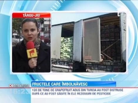 Atentie! Tone de fructe din Turcia, confiscate deoarece contineau pesticide
