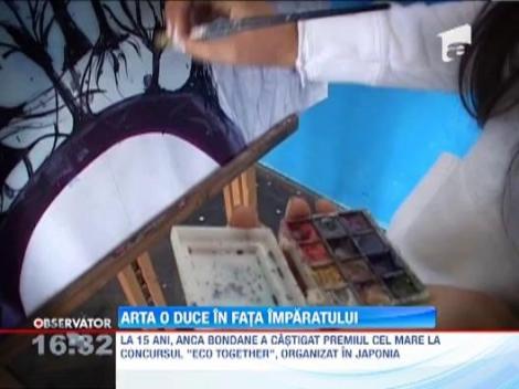 O pictorita romanca, de numai 15 ani, va fi premiata de imparatul Japoniei