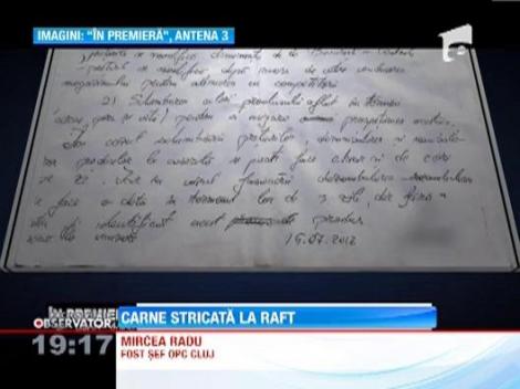 Carne stricata la raft