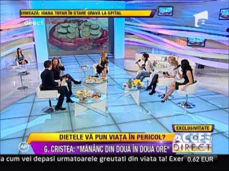 Gabriela Cristea: "Am slabit un kilogram pe saptamana"