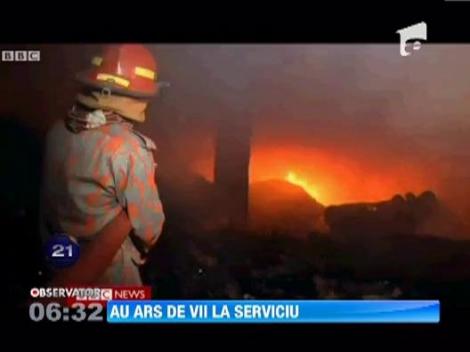 120 de oameni de la o fabrica de confectii din Bangladesh au ars de vii