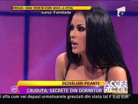 Raspunsul Danielei Crudu la intrebarea "Ce isi ia o femeie cu ea cand merge sa doarma la un barbat?"