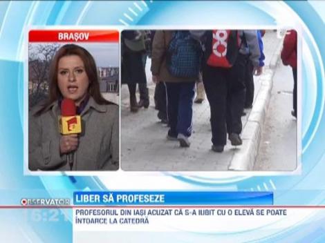 Profesorul din Iasi acuzat ca s-a iubit cu o eleva se poate intoarce la catedra