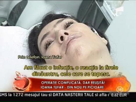 Operatie complicata, dar reusita! Ioana Tufar, din nou pe picioare