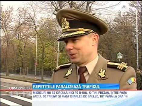 Repetitiile pentru Ziua Nationala au paralizat traficul in Bucuresti
