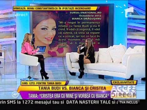 Tania Budi: "Bianca Dragusanu era geloasa pe mine"